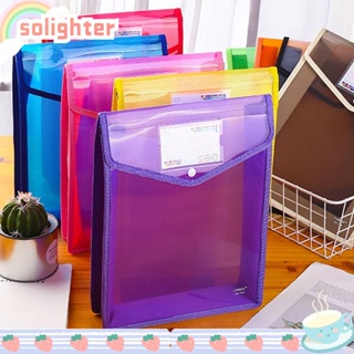 SOLIGHTER กระเป๋าโฟลเดอร์ ขนาด A5 กันน้ํา จุของได้เยอะ สําหรับใส่เครื่องเขียน