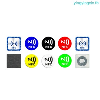 Yin สติกเกอร์ป้ายแท็กฉลาก Ntag215 504byte NFC Tag NFC215 215 13 56mHz สําหรับ ios13 6 ชิ้น