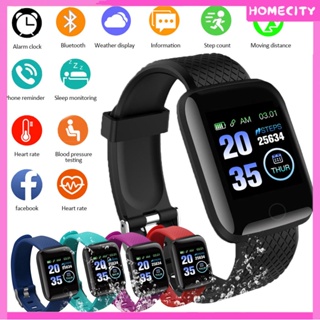 [Ready] [Ready] 116 Plus Smart Bracelet Watch Color Screen Heart Rate Blood Pressure Monitoring Track Movement Ip65 Waterproof