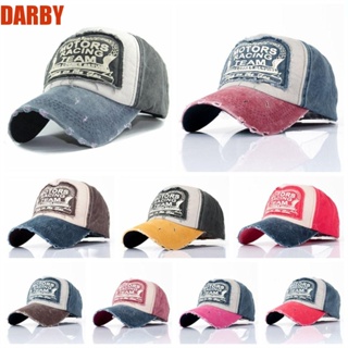 Darby หมวกเบสบอล ผ้าฝ้าย ระบายอากาศ พิมพ์ลายตัวอักษร หลากสี สไตล์ฮิปฮอป แฟชั่นสําหรับผู้ชาย และผู้หญิง