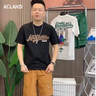 Acland เสื้อยืดผู้ชาย ผู้ชายเสื้อเชิ้ต เสื้อยืด ผ้านุ่ม ใส่สบาย ไม่หด ไม่ต้องรีด MTX2390KIQ 37Z230911