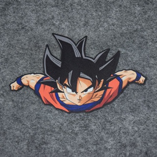 สติกเกอร์สะท้อนแสง ลายการ์ตูน Dragon Ball Son Goku แบบสร้างสรรค์ สําหรับติดตกแต่งรถยนต์ รถจักรยานยนต์