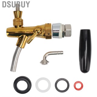 Dsubuy Adjustable Draft Beer Faucet  Grade Golden Stainless Steel Keg Tap US