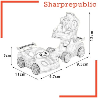 [Sharprepublic] หุ่นยนต์เปลี่ยนรูปน่ารัก ยานพาหนะแรงเสียดทาน ของเล่นสําหรับเด็ก