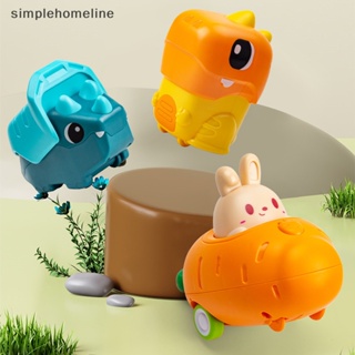 [simplehomeline] รถของเล่น รถการ์ตูน รถบรรทุก ดึงถอยหลัง เพื่อการเรียนรู้ สําหรับเด็กผู้ชาย พร้อมส่ง