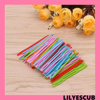 Lilyescub เข็มถักนิตติ้ง พลาสติก ABS หลากสี 7 9 ซม. สําหรับเย็บผ้า DIY