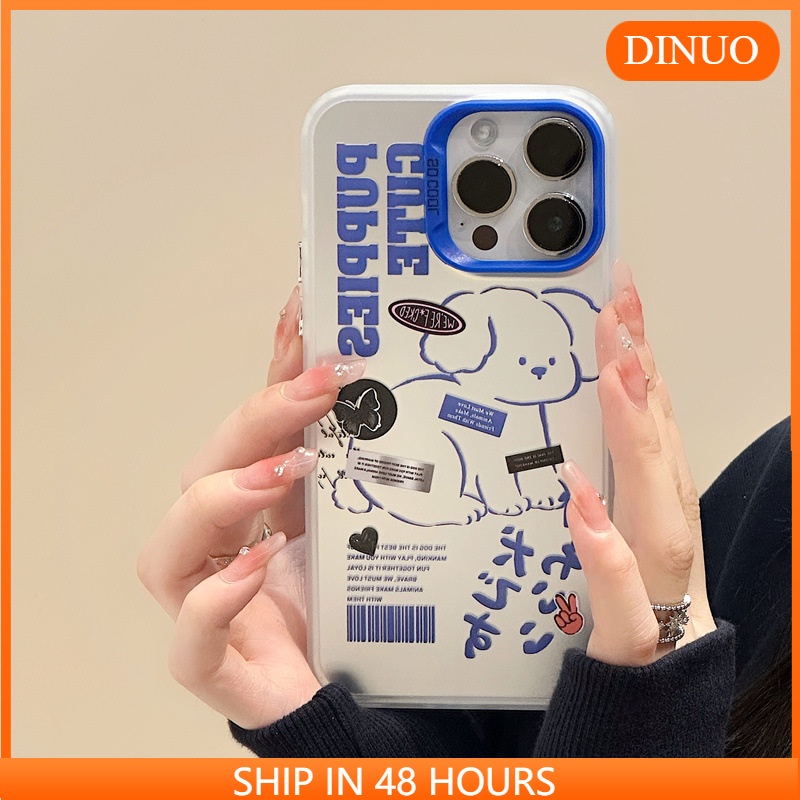 เคสโทรศัพท์มือถือ ลายลูกสุนัข คละสี สําหรับ iphone15 14promax 13 12 11 XR XS X XSMAX 7 8PLUS DINUO