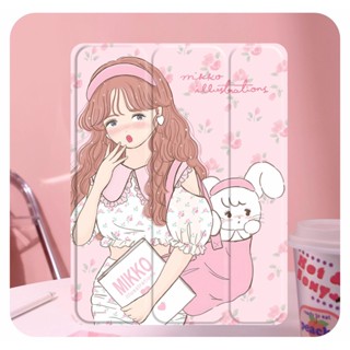 พับได้ เคาไอแพด ลายการ์ตูน เคสใสไอแพด Mikko ไอเเพด 10.2 gen7/8/9 iPad gen10 ipad Pro11 2018-2022 ipad 10.9 Air4/5 mini45