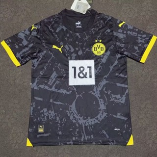 เสื้อกีฬาแขนสั้น ลายทีมชาติฟุตบอล Borussia Dortmund 2023-24 Season ชุดเยือน