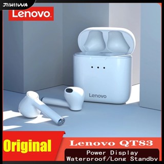 Jl- Lenovo Qt83 หูฟังบลูทูธไร้สาย สเตอริโอ เบสคู่ กันน้ํา พร้อมไมโครโฟน สําหรับเล่นกีฬา