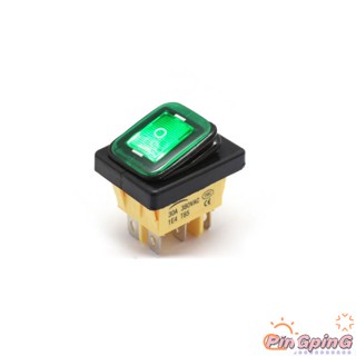 สวิตช์เปิด-ปิด 6 Pin 12V ไฟ LED กันน้ํา สําหรับรถยนต์ เรือ