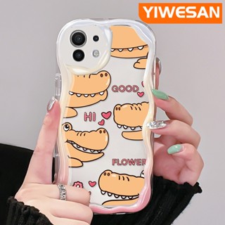 เคสโทรศัพท์มือถือ ซิลิกาเจลนิ่ม ใส กันกระแทก ลายหนังจระเข้น่ารัก สําหรับ Xiaomi 12T Pro 11 Lite 5G NE 12 Lite