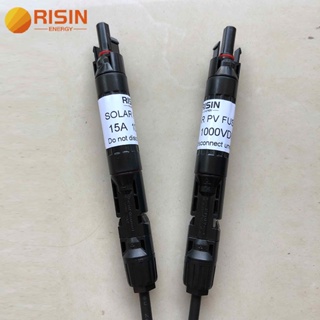 ฟิวส์เชื่อมต่อพลังงานแสงอาทิตย์ RISIN MC4 DC 1A เป็น 30A 1000V DC 10x38