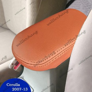 Corolla altis ปลอกหนังหุ้มที่วางแขน สําหรับ Toyota Center Console Arm Rest Seat Box Pad Protective Case Soft Mats (2007-2013)