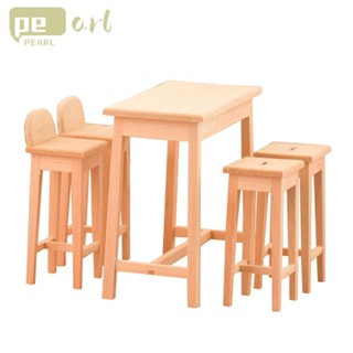 Pearlth โต๊ะไม้จิ๋ว 4 แบบ 1/12 สําหรับตกแต่งบ้านตุ๊กตา