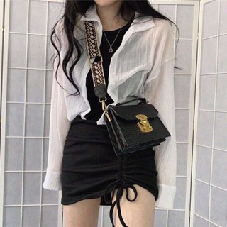 🌺ชุดเดรส,🌺 สไตล์ฮ่องกงย้อน ยุคสลิงคอส่แบบเปิดไหล่ห่อ อสะโพกชุดเดรส