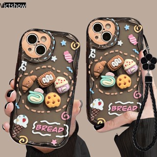 เคสโทรศัพท์มือถือ ลายหยัก 3D พร้อมสายคล้องมือ สําหรับ VIVO Y21A Y21T Y12S Y12 Y20 Y30 Y56 Y02A Y21S Y21E Y21G Y20S Y12i Y15S Y22 Y22S Y35 Y15C Y91C Y21 2021 Y16 Y3S