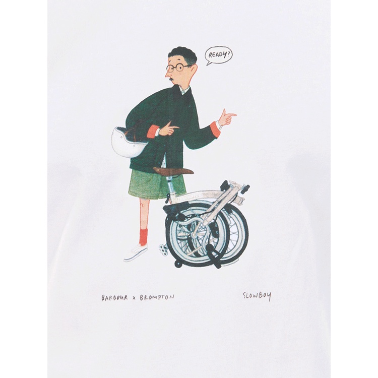 Brompton × Barbour เสื้อยืด แขนสั้น แบรนด์ร่วม Slowboy พร้อมส่ง - รูปที่ 3