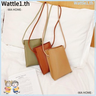 Wttle กระเป๋าถือ กระเป๋าสะพายไหล่ แบบหนัง ขนาดเล็ก ใส่โทรศัพท์ได้ สําหรับสตรี