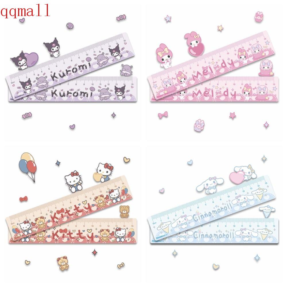 Qqmall ไม้บรรทัดอะคริลิคใส อเนกประสงค์ 15 ซม. สําหรับวาดภาพคณิตศาสตร์ DIY