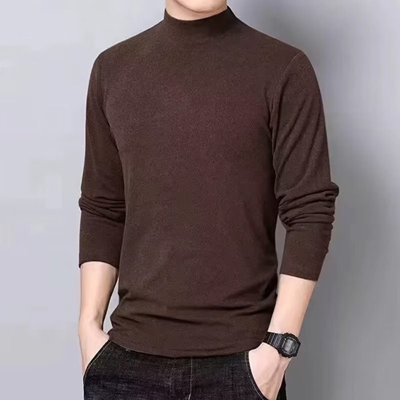 เสื้อยืดแขนยาว ผ้ากํามะหยี่ สองด้าน ขนาดใหญ่ ให้ความอบอุ่น เหมาะกับฤดูใบไม้ร่วง และฤดูหนาว สไตล์เยอรมัน สําหรับผู้ชาย