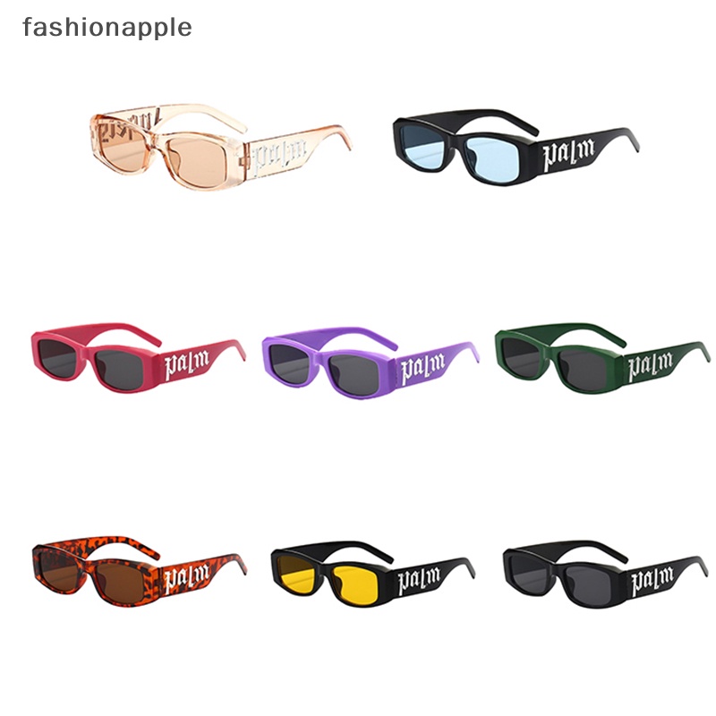 [fashionapple] แว่นตากันแดดแฟชั่น กรอบสีดํา ลายตัวอักษร สไตล์พังก์ ฮิปฮอป สําหรับผู้หญิง ผู้ชาย พร้อมส่ง