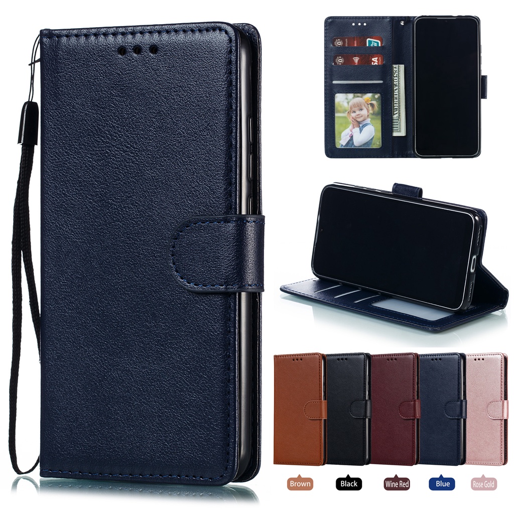 เคส Case for iPhone 11 Pro Max ไอโฟน 5 5s SE 6 6s 7 8 Plus XS X XR เคสฝาพับ เคสหนัง โทรศัพท์หนัง TPU นิ่ม ฝาพับ พร้อมช่องใส่บัตร และสายคล้อง สําหรับ Flip Cover Leather Wallet With Card Slot Holder ซองมือถือ