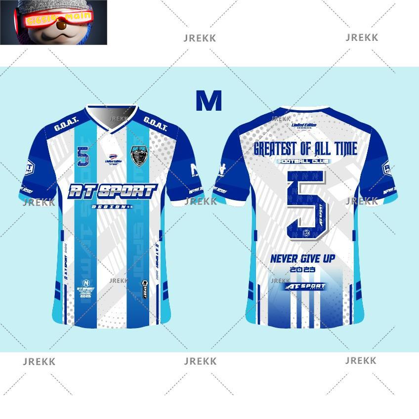 [ใส่โค้ด T6M]เสื้อพิมพ์ลาย A T SPORT รุ่น A T FULLY เสื้อกีฬาพิมพ์ลายใส่ออกกำลังกาย[หมายเลขสีขาว 5-9 วัด]