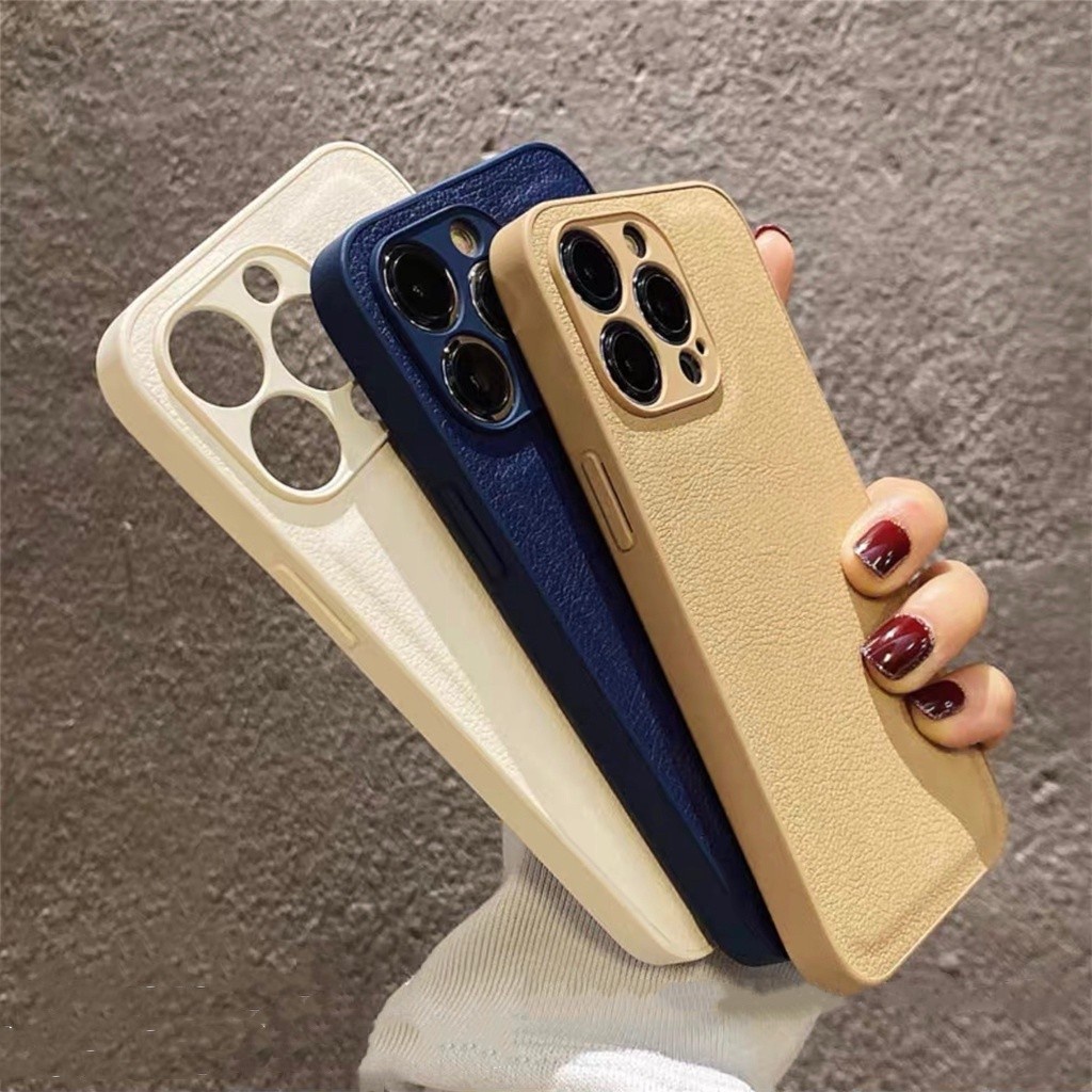 สีขาวสีดํา Retro หนังป้องกันเคสโทรศัพท์สําหรับ iPhone 15 Pro Max 14 13 12 11 Pro MaxCase ห่ออย่างเต็มที่กันกระแทกด้านหลังปกอ่อน