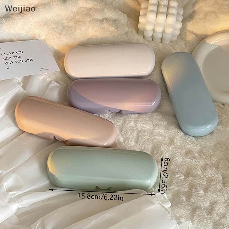 【GONG 】 กล่องเก็บแว่นตากันแดด สายตาสั้น แบบพกพา สีครีม สําหรับนักเรียน ท่องเที่ยว
