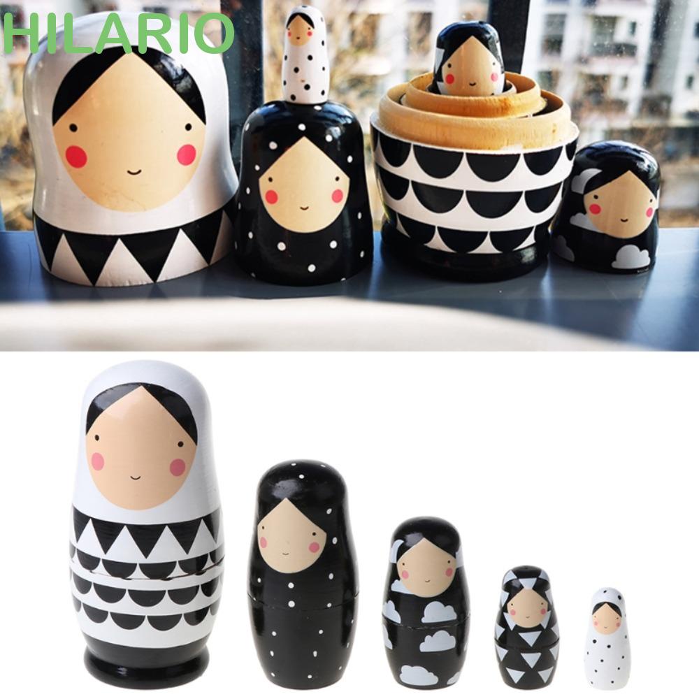 Hilario ตุ๊กตารัสเซีย ซ้อนกัน 5 ชิ้น / se วันเกิด ของขวัญ อุปกรณ์งานฝีมือ ของเล่น คอลเลกชัน บ้านตุ๊กตา เครื่องประดับตุ๊กตา ของเล่น