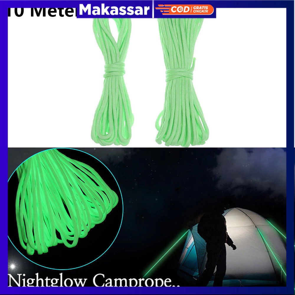 Nightglow 7 Core 3mm 10M Luminous Camping Paracord Rope