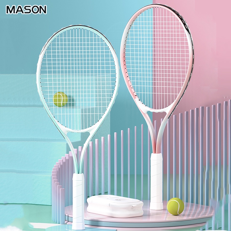 Mason ไม้เทนนิสกลางแจ้ง, เทรนเนอร์เทนนิสฝึกซ้อมเดี่ยว, ไม้เทนนิสอลูมิเนียมอัลลอยด์ คุณภาพสูง, ลูกเทนนิสเด้งกลับ