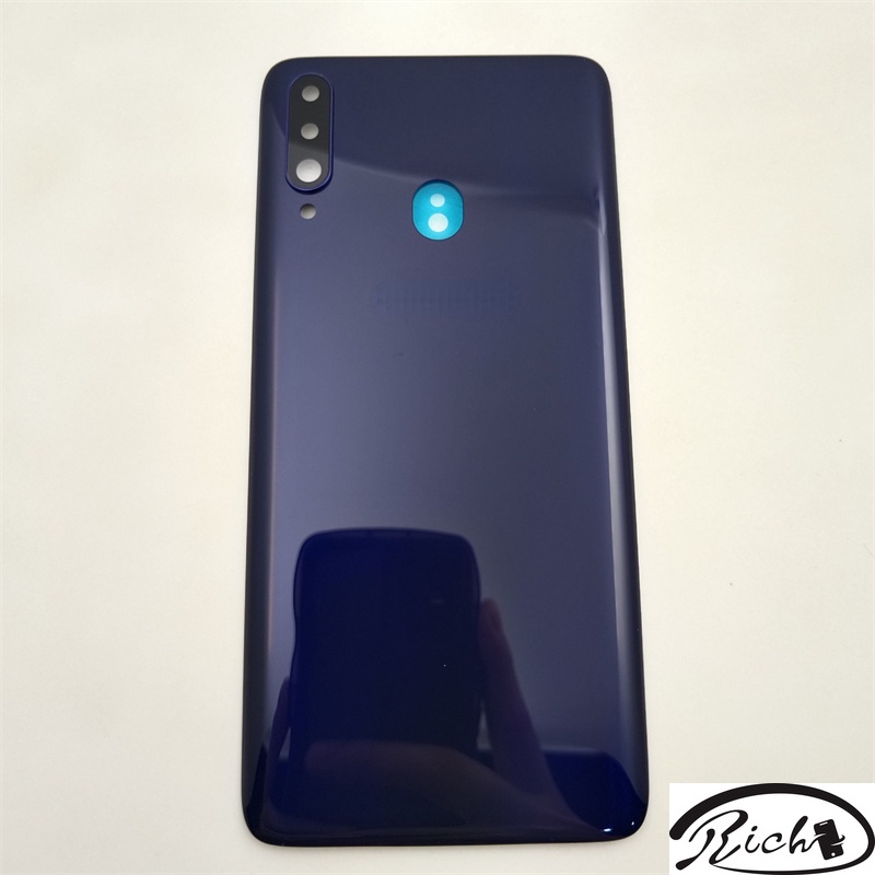 เคสแบตเตอรี่ด้านหลัง พร้อมเลนส์กล้อง และสติกเกอร์ สําหรับ Samsung Galaxy A20S A207 A207F A207M