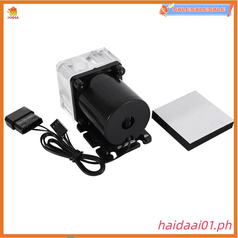 Haidaai01.ph*12V 0.8A 10W G1/4 ด้ายเสียงต่ําปั๊มน้ําสําหรับ CPU PC คอมพิวเตอร์ระบบระบายความร้อน