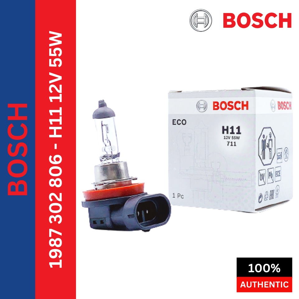 1987 302 806 - H11 12V 55W Bosch Pure Light ไฟหน้าหลอดไฟสําหรับ Honda Odyssey 3rd Gen ปี 2003-2008 (