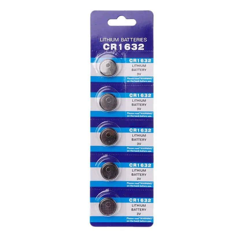 5PCS Button Battery CR1632 Lithium Coin Cell Batteries 3V LM1632 BR1632 ECR1632 CR 1632 Electronic W