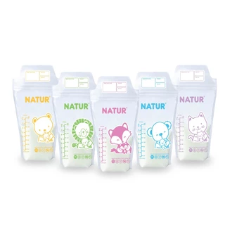 [แพ็ก 30 ฟรี 10] NATUR เนเจอร์ ถุงเก็บนม ถุงเก็บน้ำนมแม่ 8oz (คิวตี้)