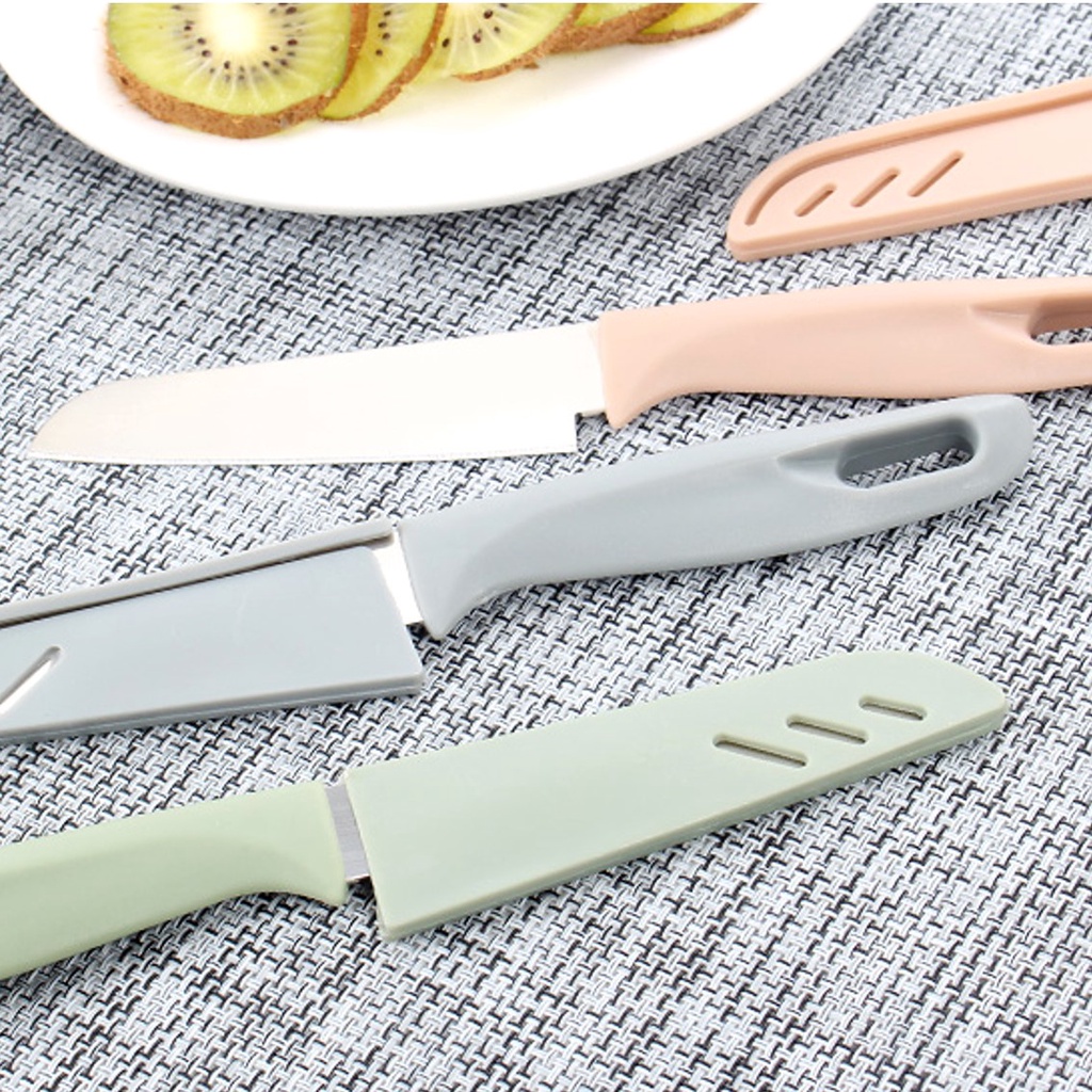 มีด มีดปอกผลไม้ มีดเล็ก มีสแตนเลส มีดหั่น มีดทำครัว มีดพกพา มีดหลากสี Fruit Knife - รูปที่ 4