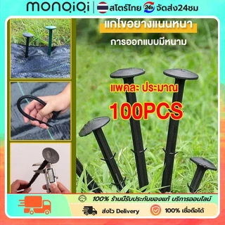 📣 หมุดยึดผ้าคลุมวัชพืช แพคละ ประมาณ 100 ชิ้น หมุดปักผ้าคลุมดิน เหล็กเสียบ เหล็กปักดิน หมุดปักดิน ขนาด11 นิ้ว และ16 นิ้ว
