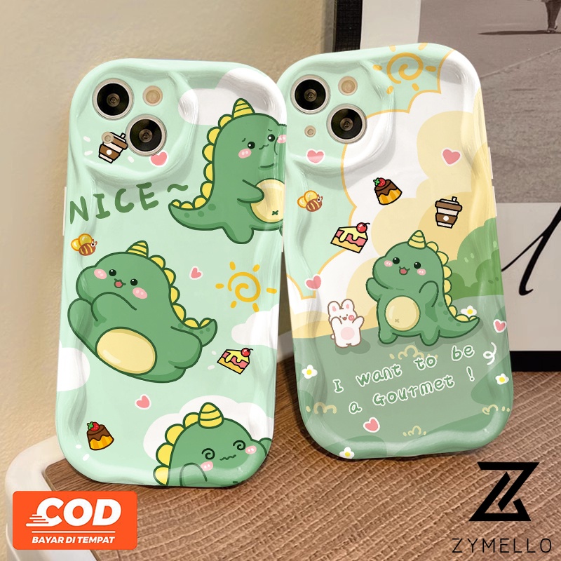 เคสโทรศัพท์ OPPO A38 A18 A3X A3 PRO A80A58 A98 A78 A57 A17K A55 A54 A16 A15 A77 A74 A93 A92 A12 A3S A5 A7 A76 A31 A53 A5S ไดโนเสาร์สร้างสรรค์