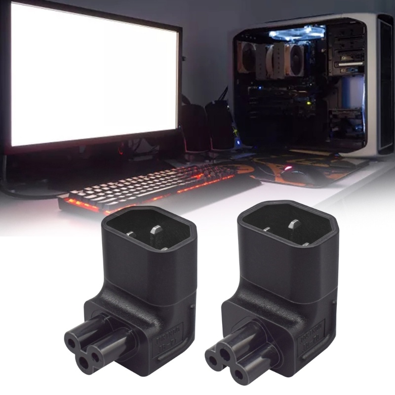 WU Universal Power Adapter IEC 320 C14 ถึง C5 อะแดปเตอร์แปลง C5 ถึง C14 ปลั๊กไฟ