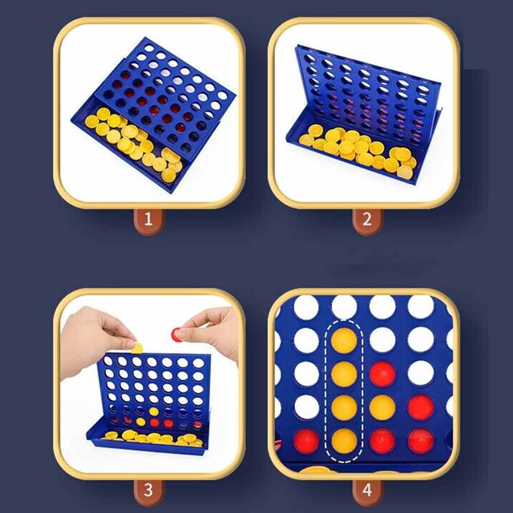 Large Connect Four In A Row 4 In A Line Board Game Kids Children Educational Toy