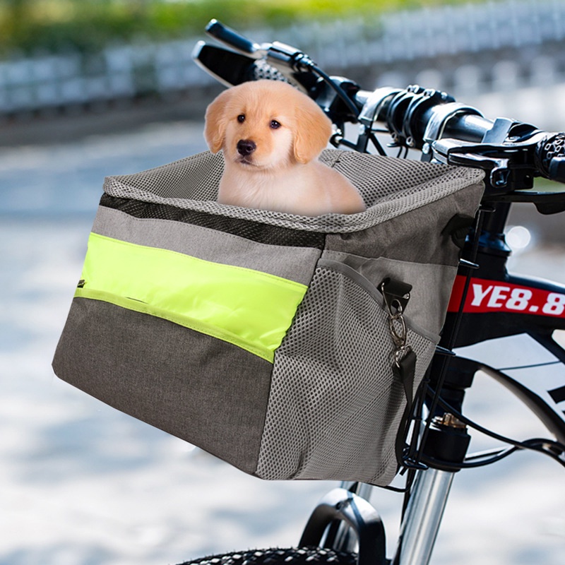 ตะกร้าจักรยานกระเป๋าแมวกระเป๋าใส่สุนัขตะกร้าจักรยานกรงสุนัขน่ารักรับได้1-3KG