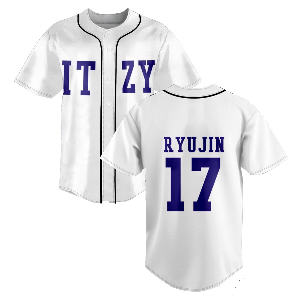 เสื้อยืดแขนสั้น คอวี พิมพ์ลาย Kpop ITZY None of My Business Merch Baseball Jersey สไตล์ฮิปฮอป แฟชั่นสําหรับผู้ชาย และผู้หญิง 2023
