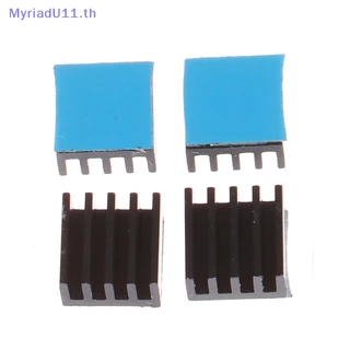 Myriadu ฮีตซิงก์ระบายความร้อน อลูมิเนียม ขนาด 8.8x8.8x5 มม. พร้อมแผ่นความร้อน สีดํา 10 ชิ้น