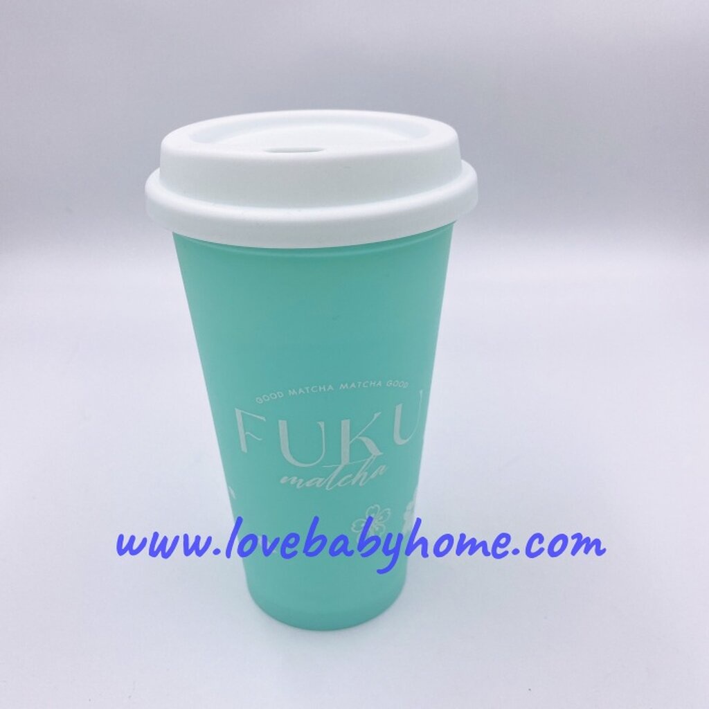 แก้วน้ำ พลาสติก Fuku matcha