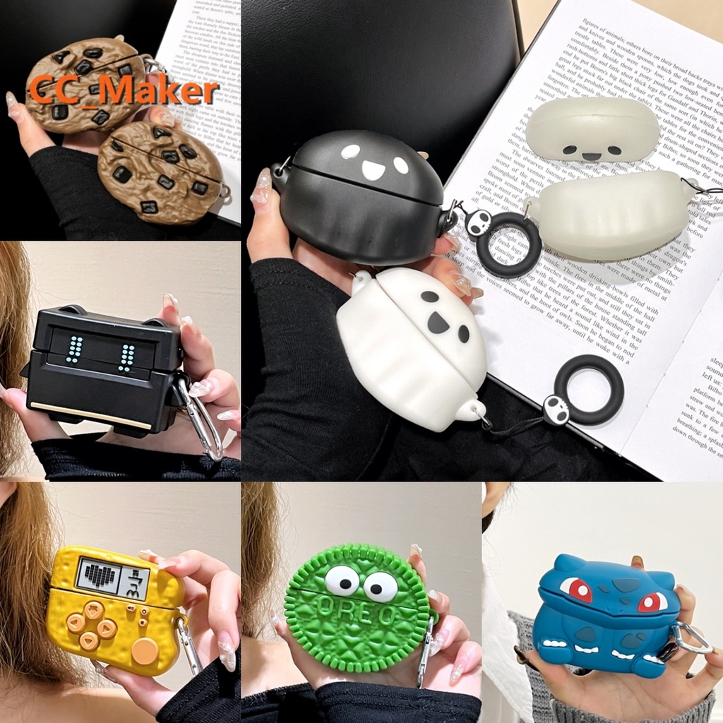 For Sony WF-1000XM5 Case Cute Ghost Cartoon Cookie Sony WF-1000XM4 Silicone Soft Case WF-1000XM5 Sho