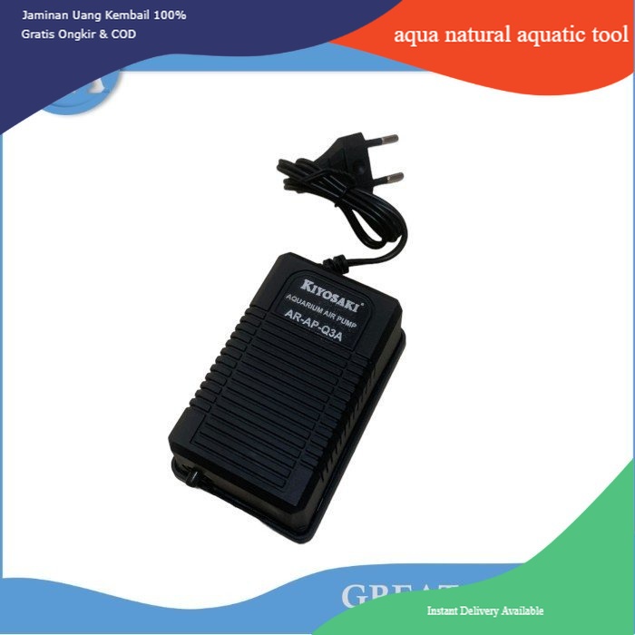 MESIN KIYOSAKI AR AP Q3 Q 3 A เครื่องเติมอากาศเครื่องฟองสบู่ตู้ปลา 1 หลุม