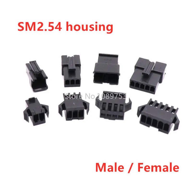 20PCS SM2.54 ปลั๊กตัวเชื่อมต่อ 2/3/4/5/ 6Pin Pitch 2.54 มม.ชายและหญิง Shell SM-2P SM-2R JST SM